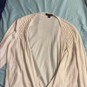 George Cream Cable Knit Cardigan Sweater